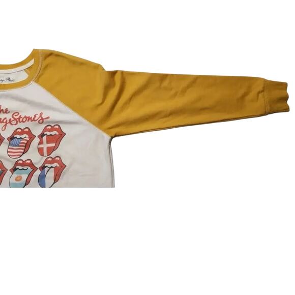 The Rolling Stones Crewneck International Mouth Logo Raglan Lightweight, Size XS - Picture 4 of 9